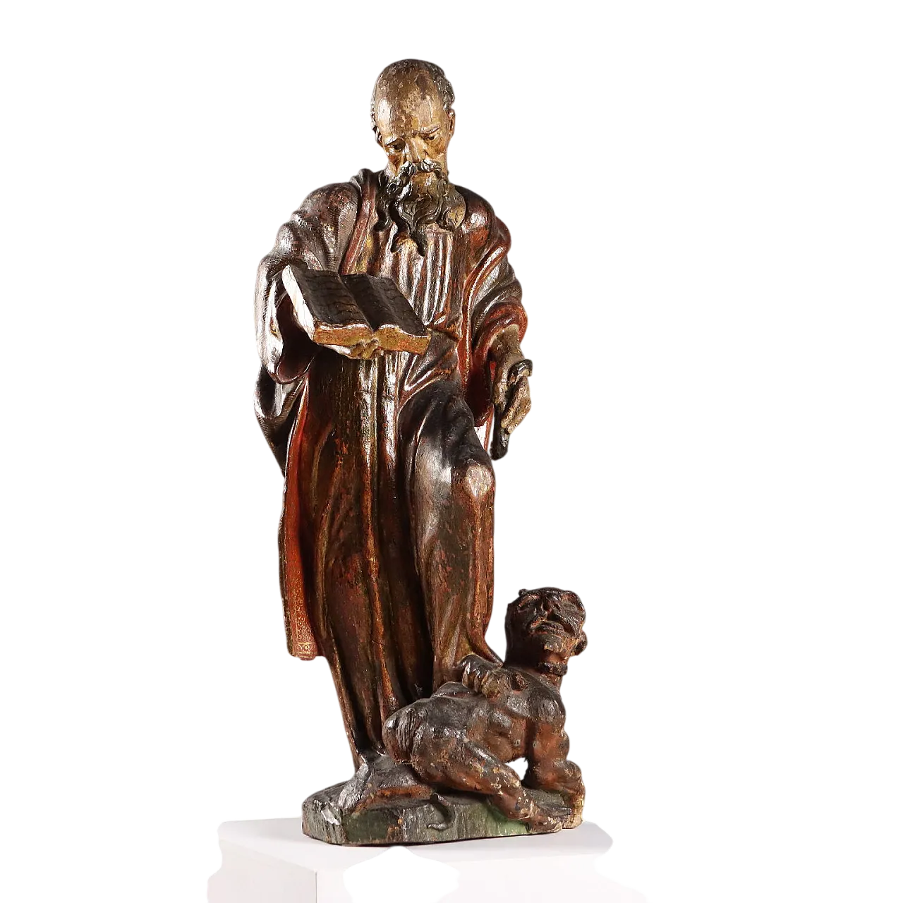 San Bernardo di Chiaravalle, statua in cirmolo, '600 10