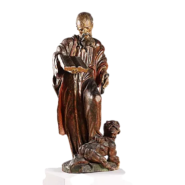 San Bernardo di Chiaravalle, statua in cirmolo, '600