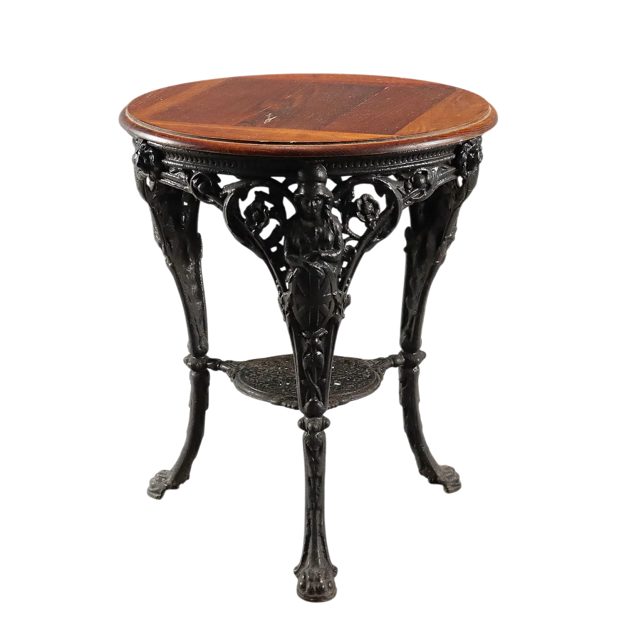 Tavolino in ghisa e rovere, '800 10