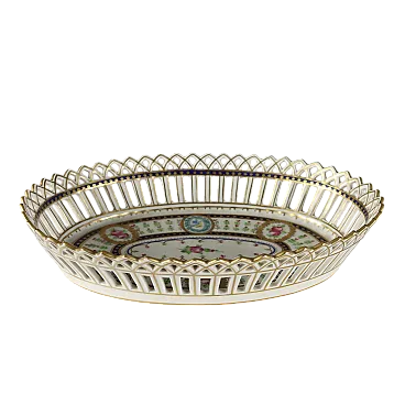 Cestino ovale in porcellana, '900