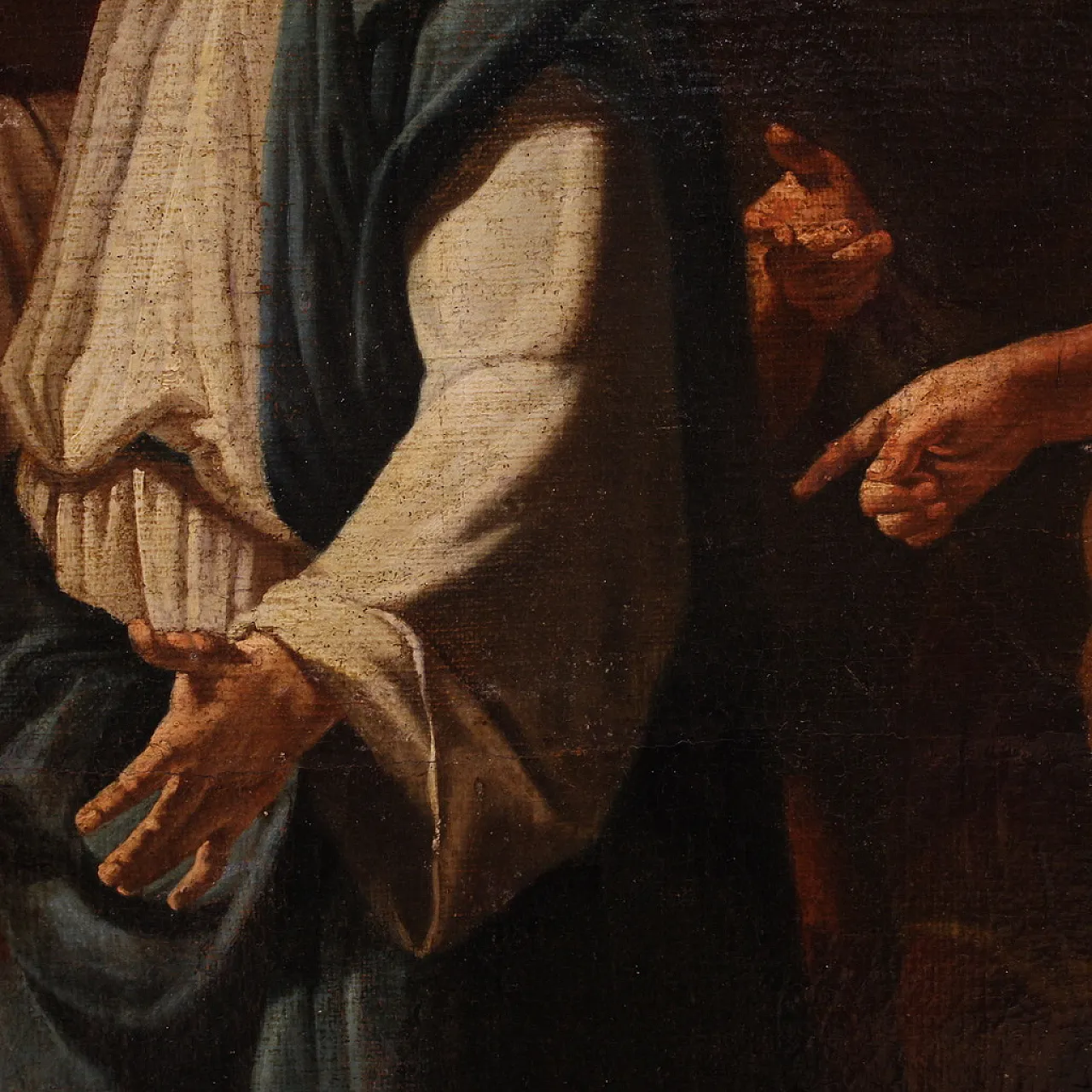 Dipinto Neoclassico con Alessandro Magno, olio su tela, '700 11