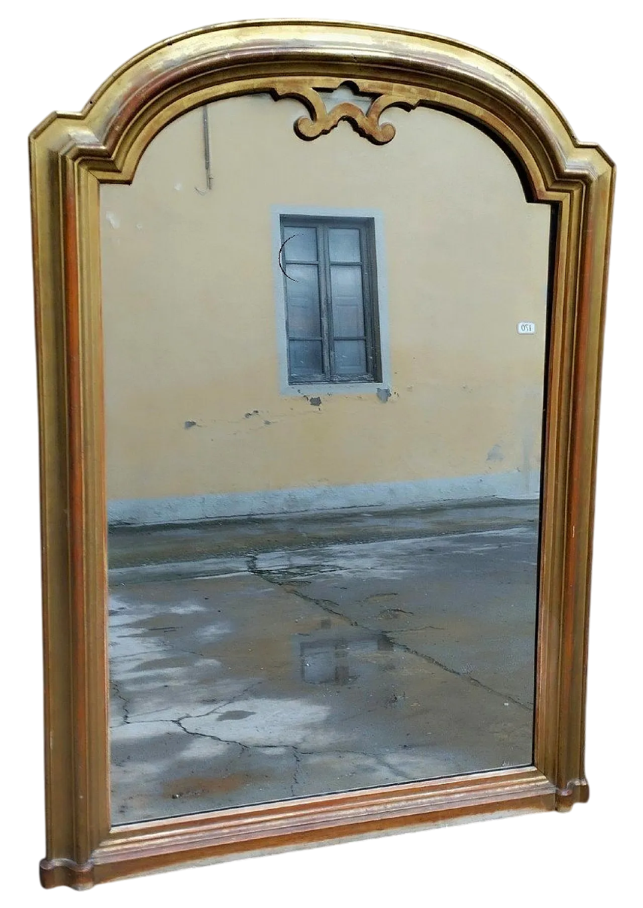 Specchio in legno con vernice dorata, '800 9