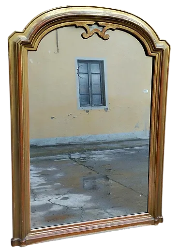 Wooden mirror with golden paint, 19th century