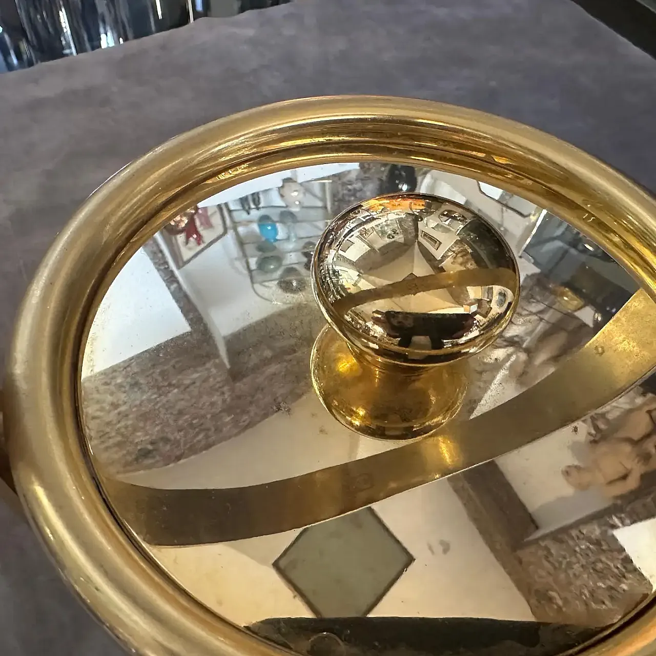 Mid-Century Modern gilded metal ice bucket, 1970s 5