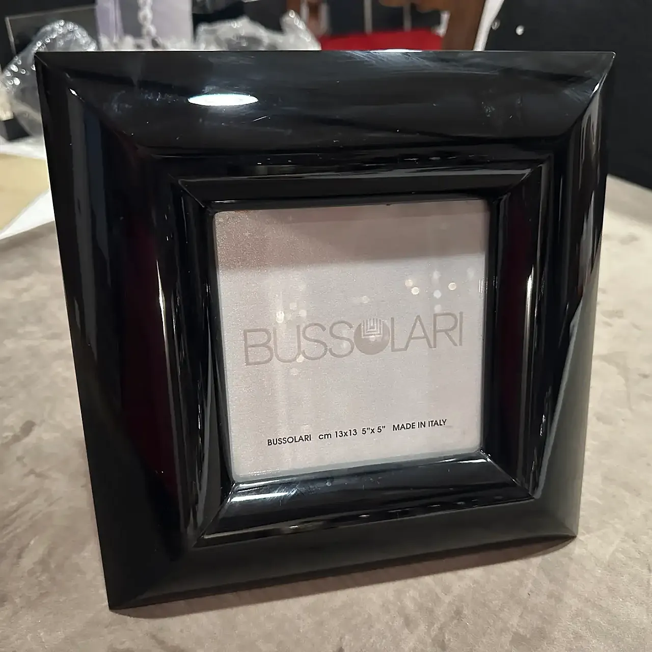 Square frame in black lacquered wood by Bussolari, 1990s 1