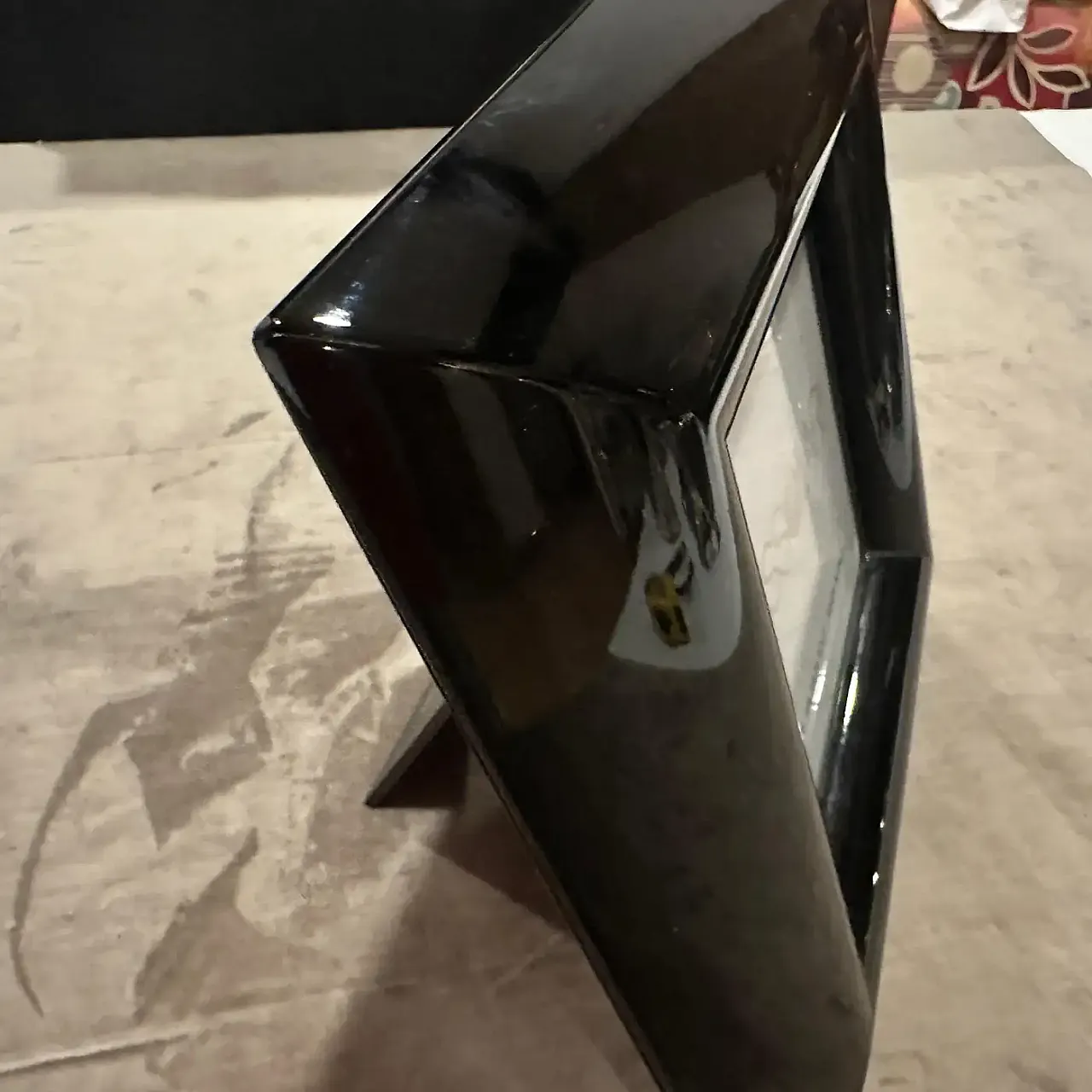 Square frame in black lacquered wood by Bussolari, 1990s 3