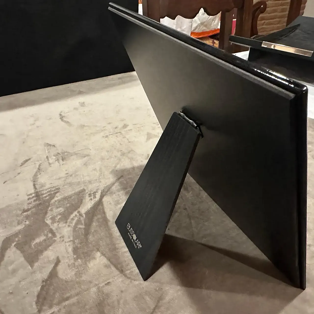 Square frame in black lacquered wood by Bussolari, 1990s 6