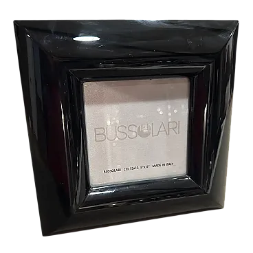 Square frame in black lacquered wood by Bussolari, 1990s