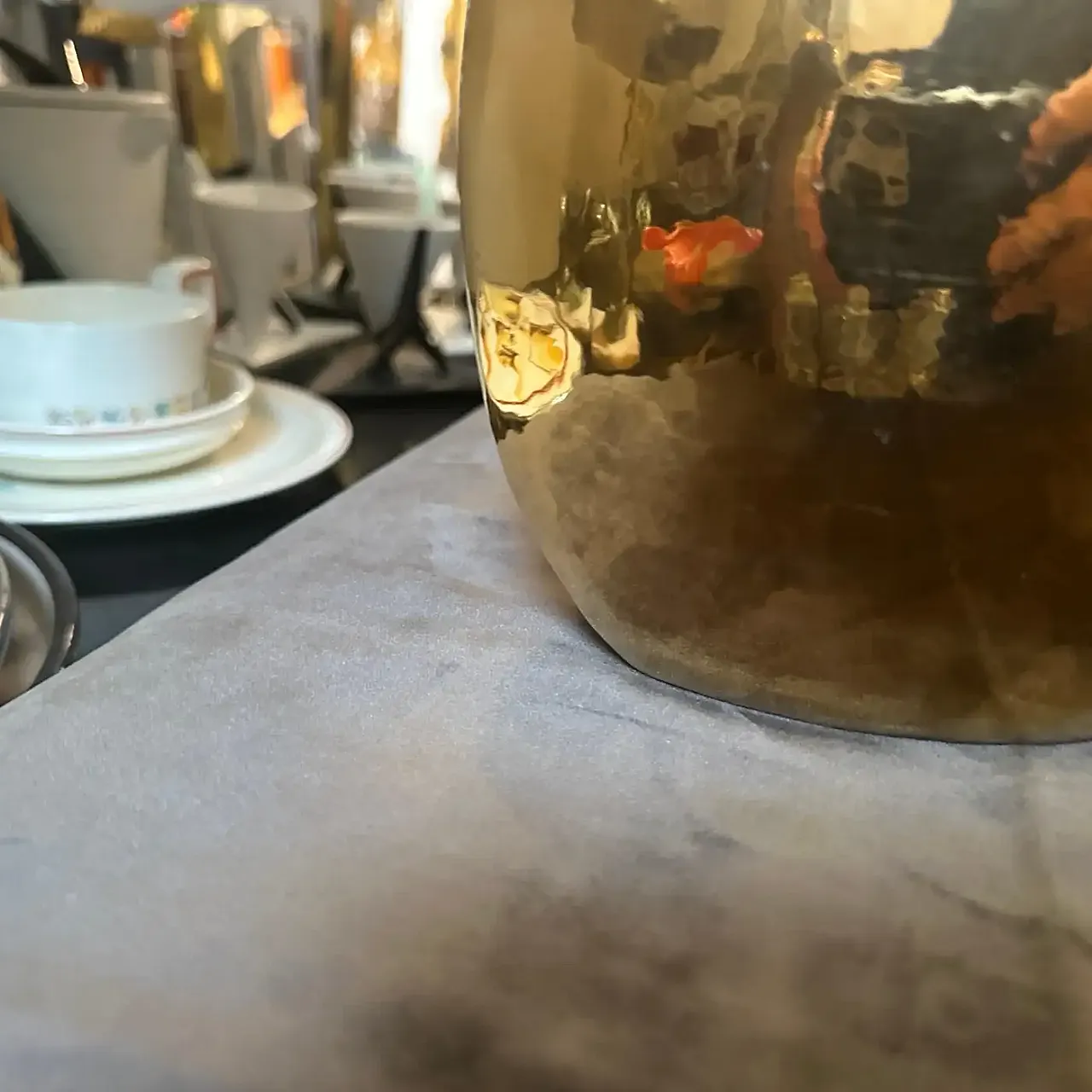 Golden porcelain vase by Nove San Marco, 1970s 5