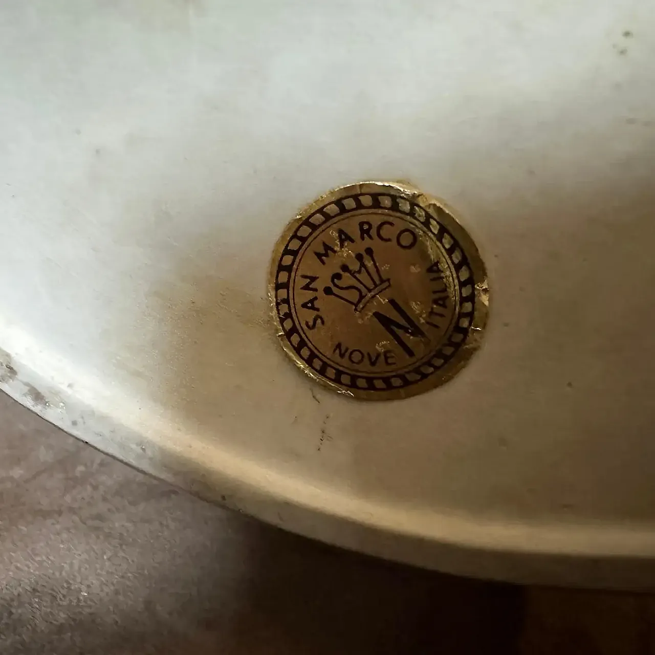 Golden porcelain vase by Nove San Marco, 1970s 8