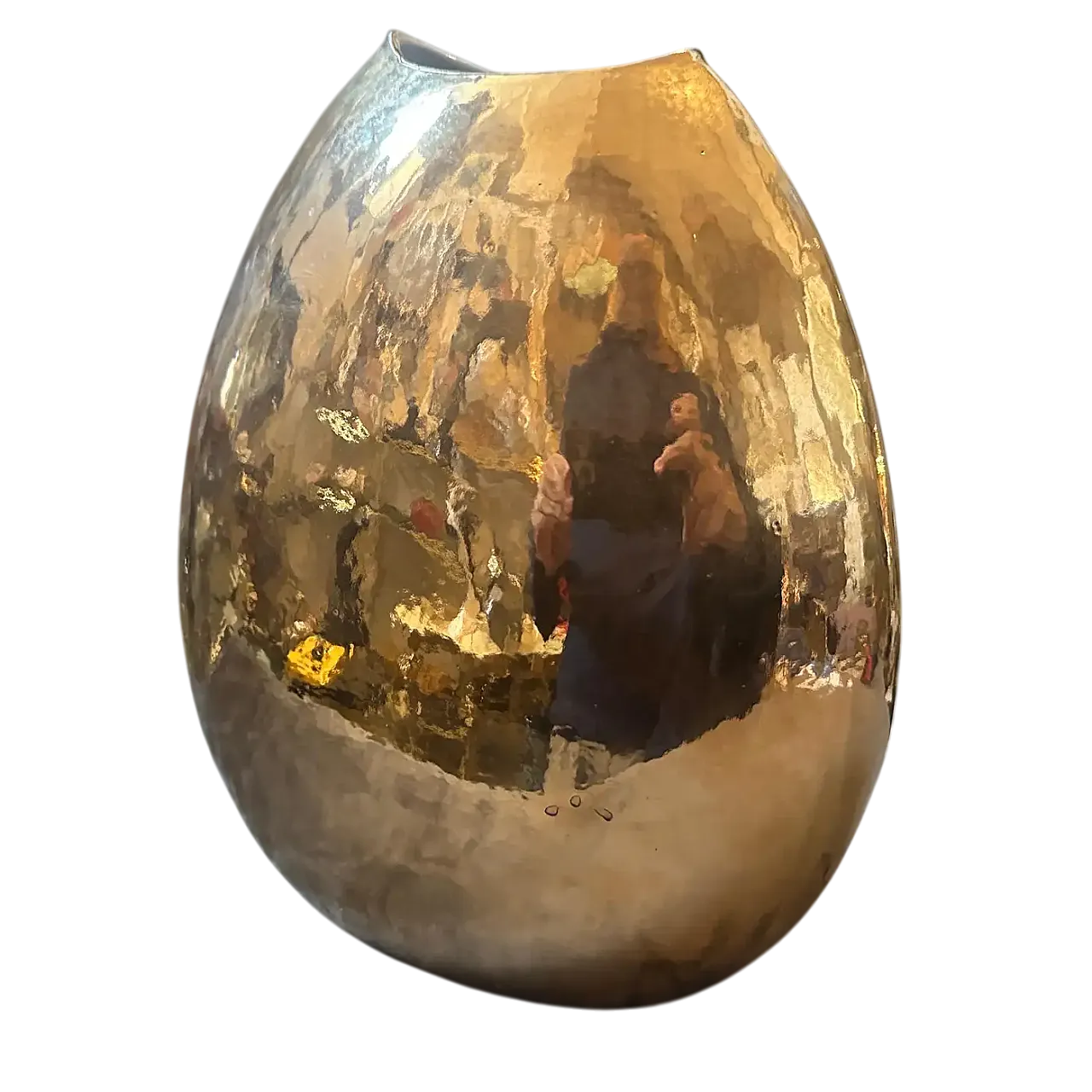 Golden porcelain vase by Nove San Marco, 1970s 9