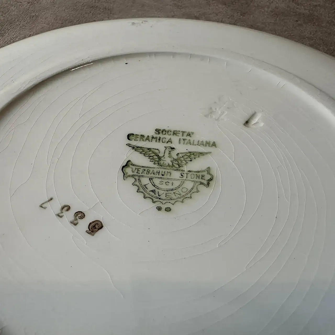 Piatto rotondo in ceramica di Guido Andlovitz per Laveno, anni '30 4