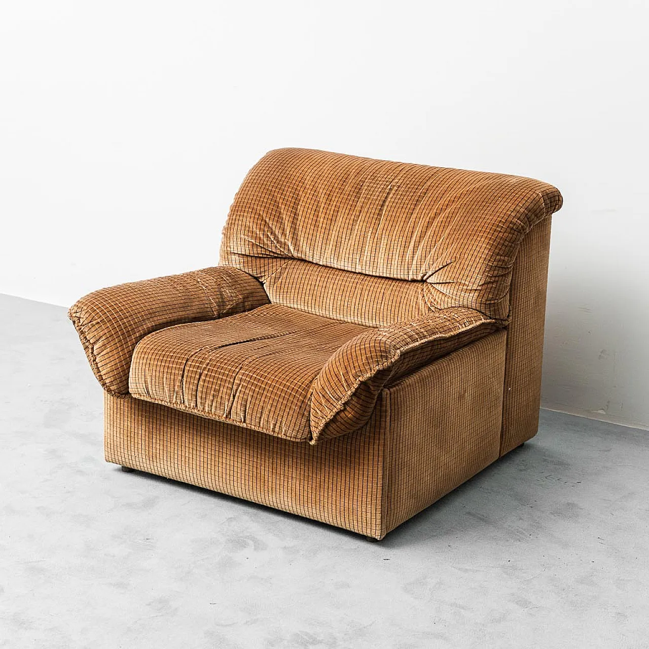 Doimo Salotti armchair bed in brown velvet, 1970s 1