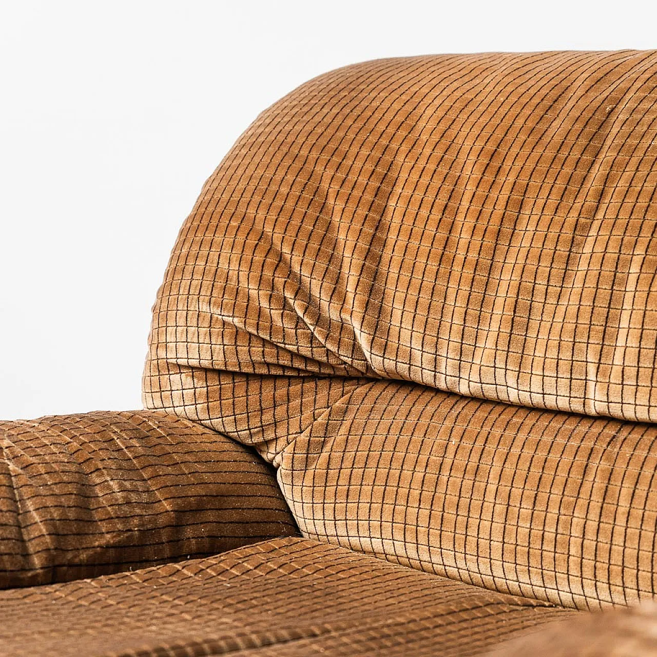 Doimo Salotti armchair bed in brown velvet, 1970s 5