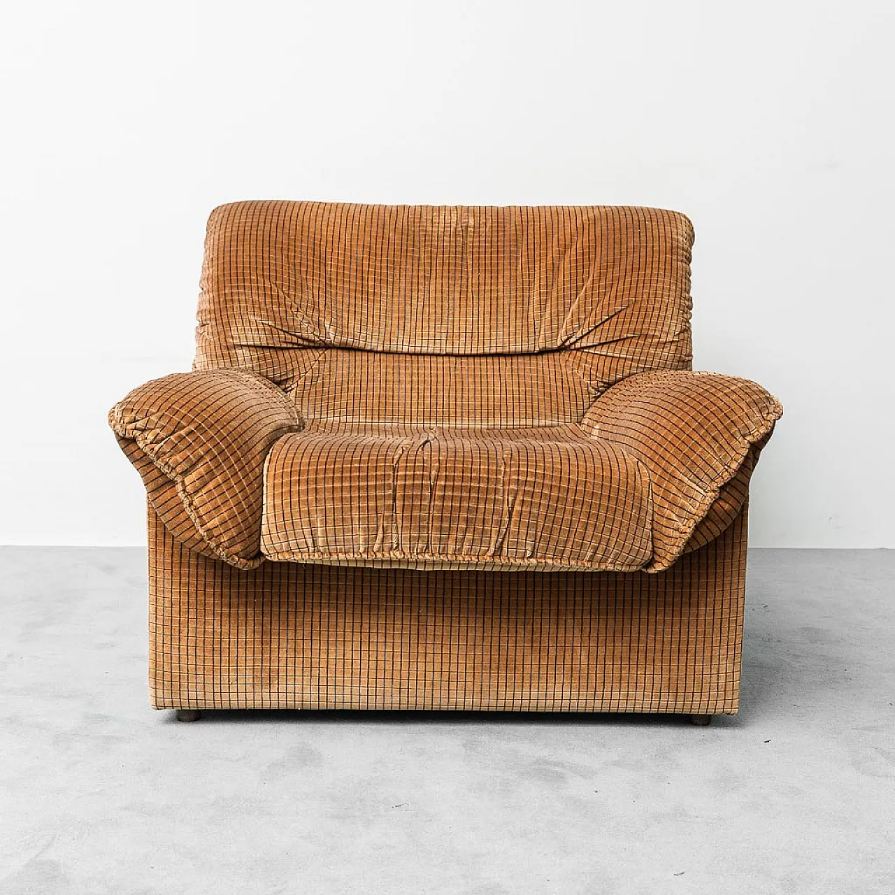 Doimo Salotti armchair bed in brown velvet, 1970s 8