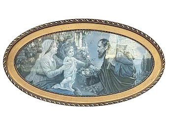 Artista Art Nouveau, Sacra Famiglia, stampa, incorniciata, inizio '900