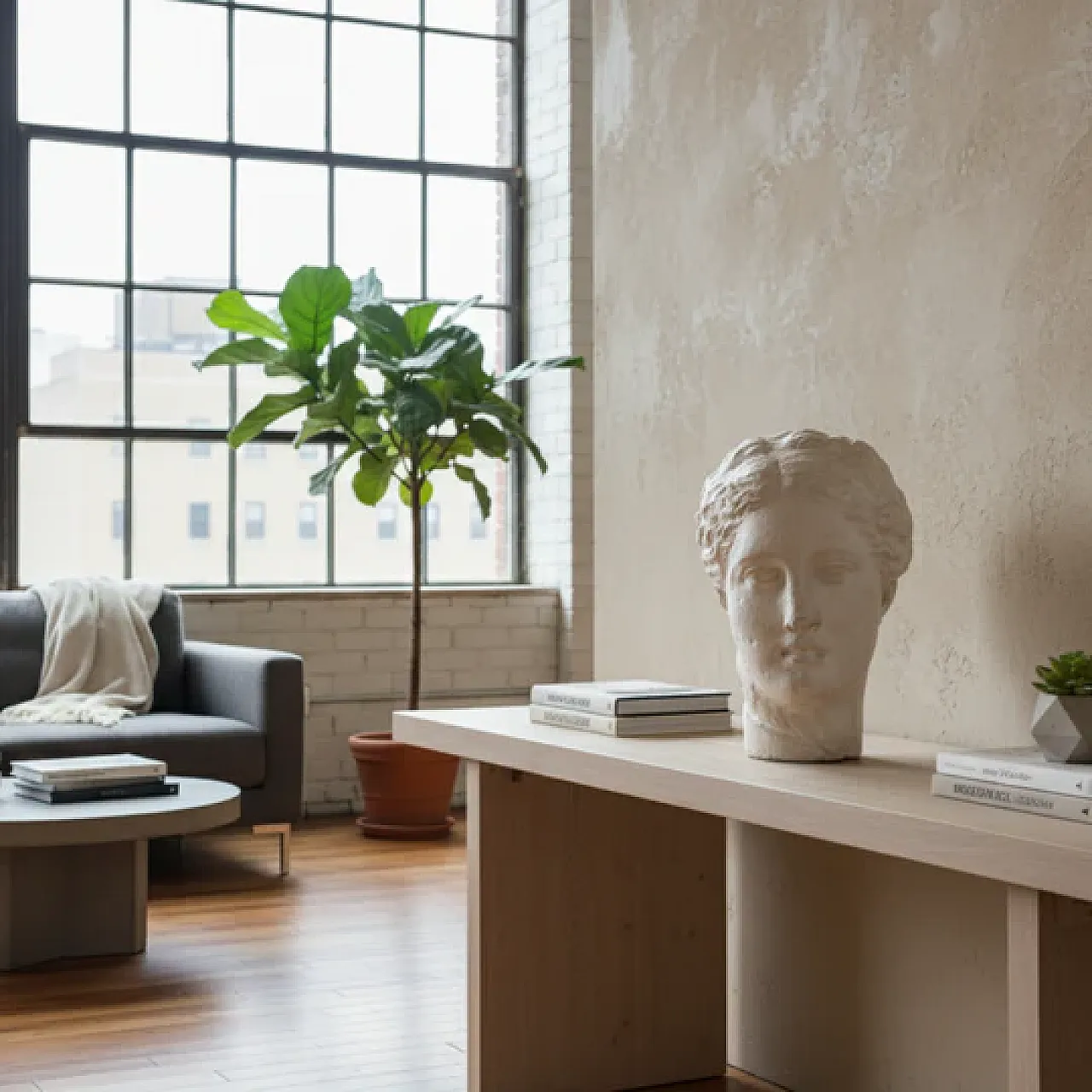 Testa della dea greca Igea, scultura in gesso, inizio '900 5