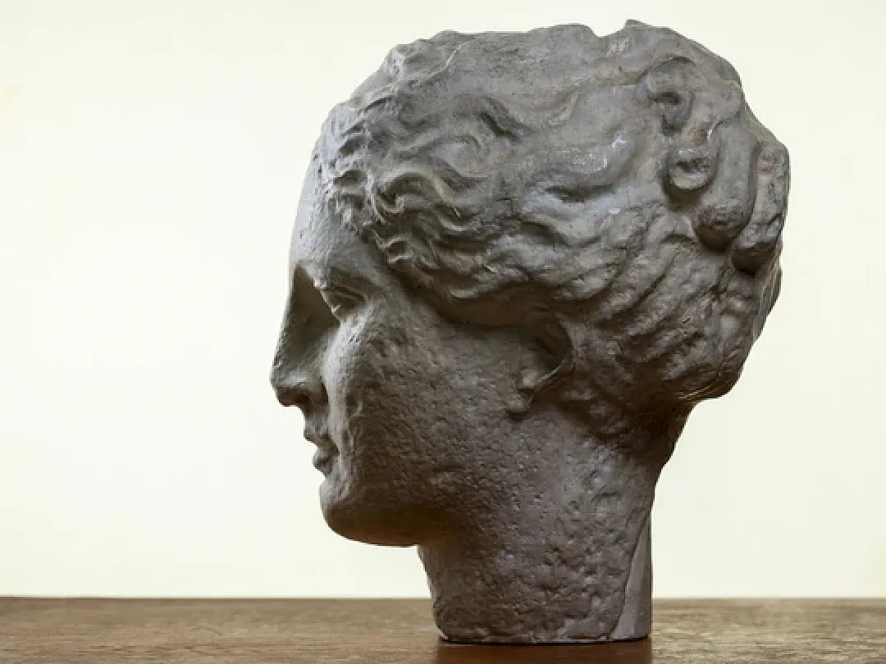 Testa della dea greca Igea, scultura in gesso, inizio '900 6