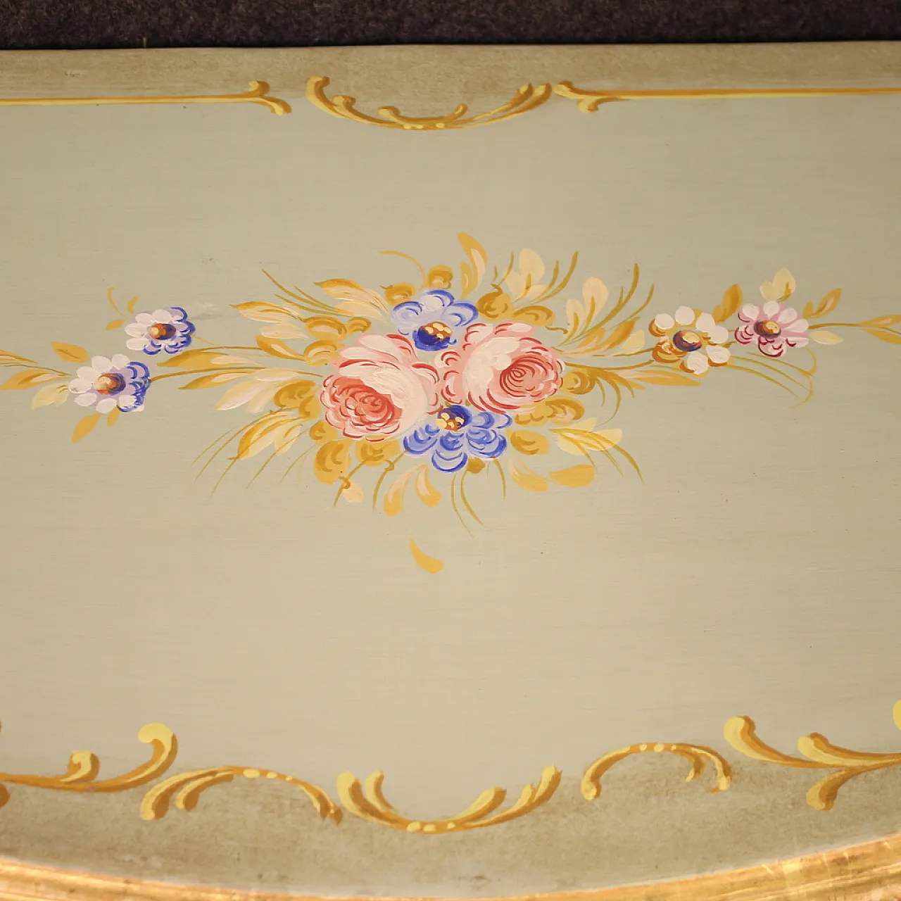 Comò veneziano laccato, dipinto e dorato, '900 12