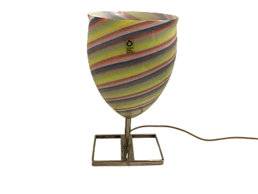 Lampada da tavolo vintage in vetro di Murano di Leucos, Italia, anni '70