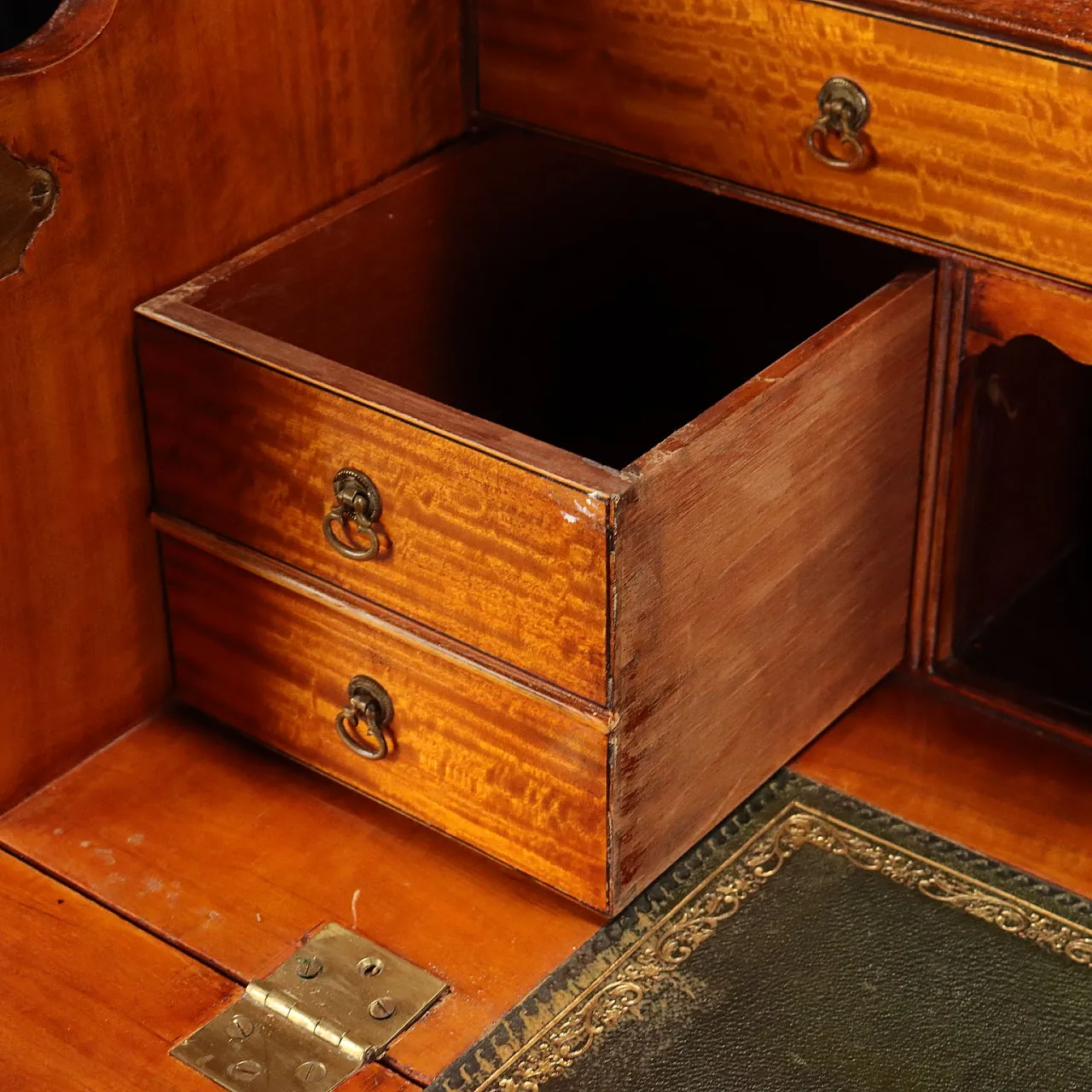 Libreria inglese in legno satinato, fine '800 9