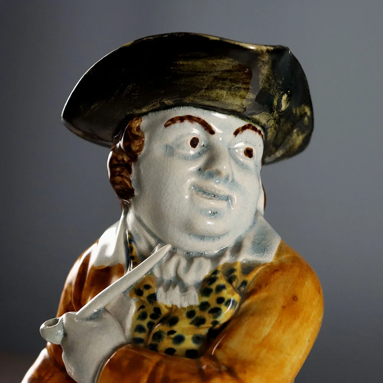 Brocca in ceramica di Toby Staffordshire, '800 4