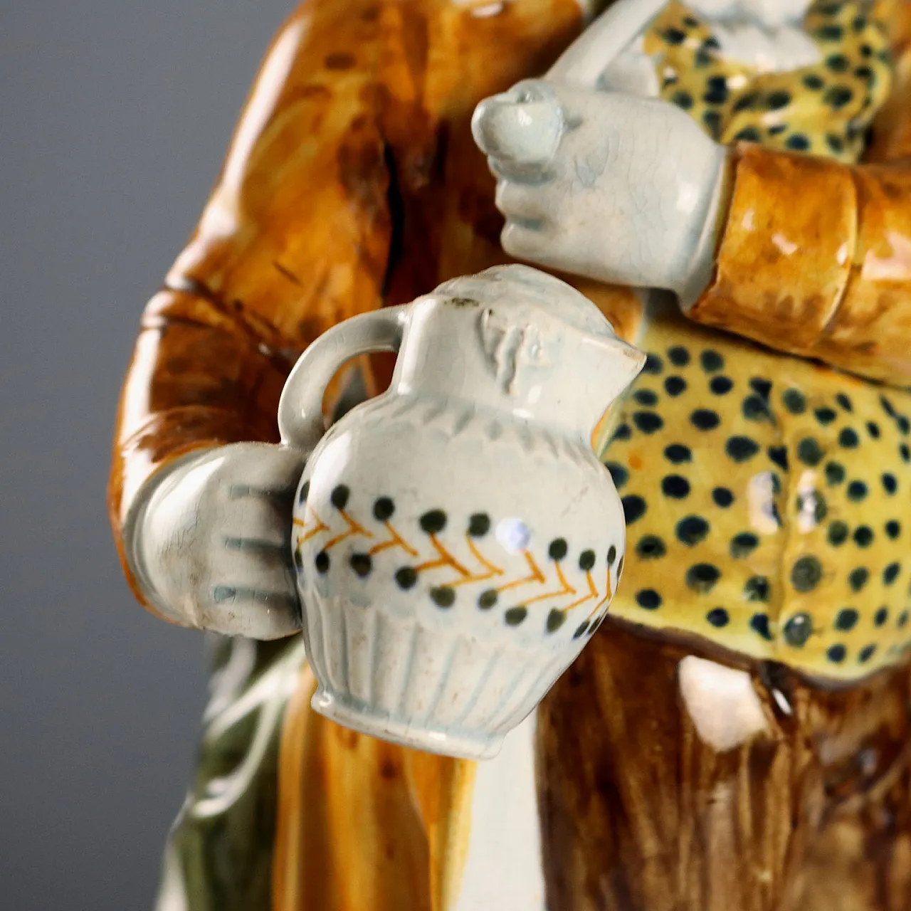 Brocca in ceramica di Toby Staffordshire, '800 6