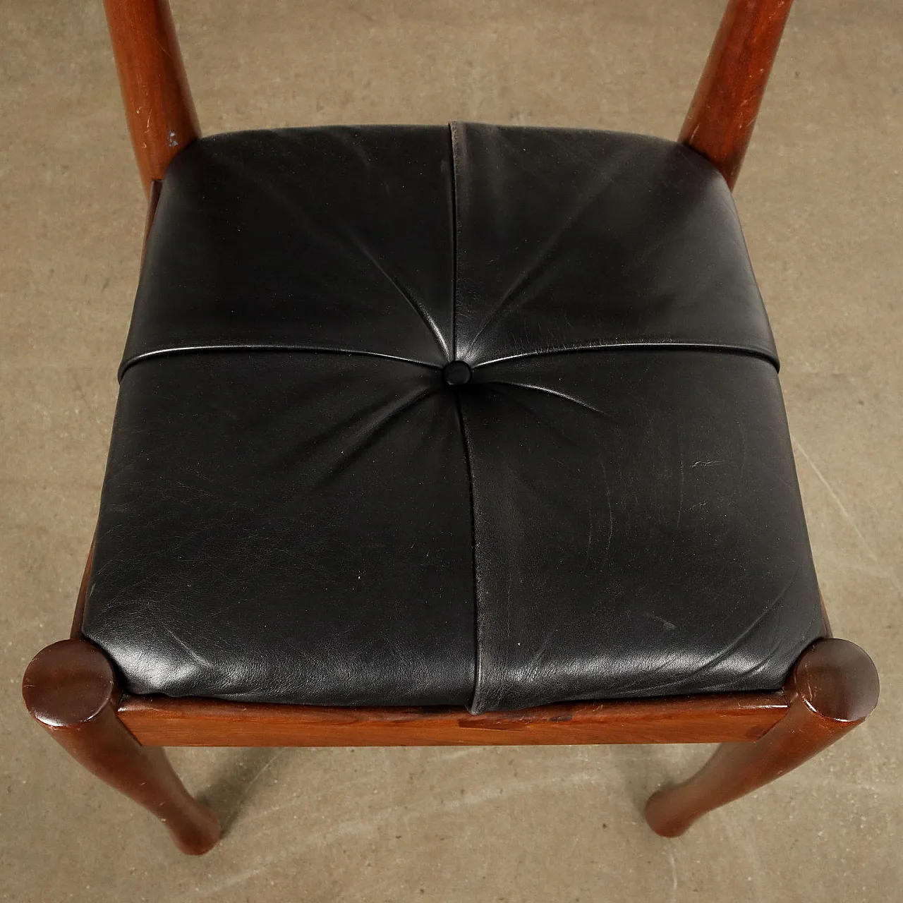 Wooden and leather chairs by Silvio Coppola for Bernini, 20th century 5