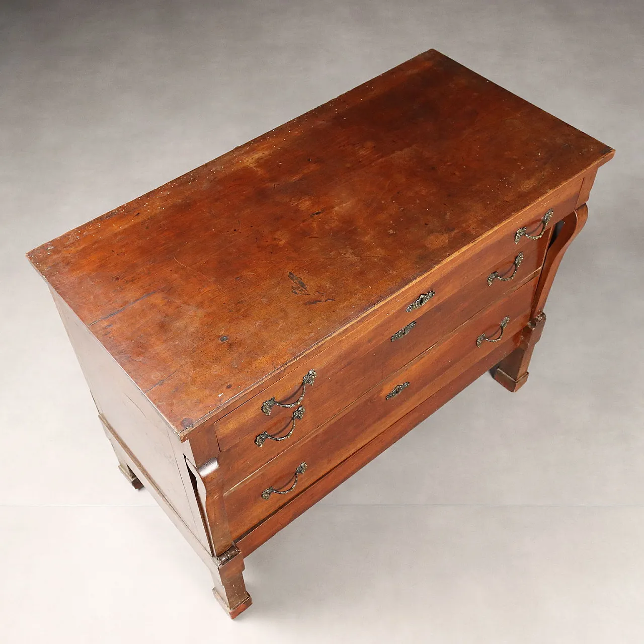Chest of drawers in walnut with 3 drawers, 19th century 8
