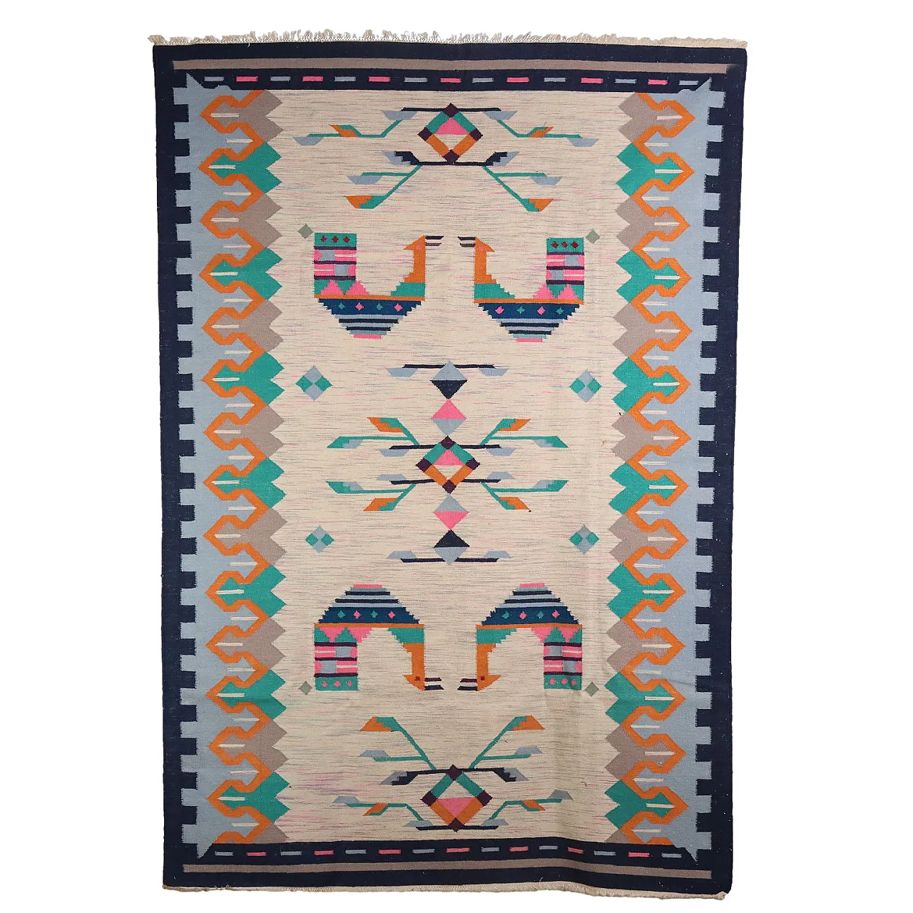 Polish cotton and wool carpet, late 20th century 1