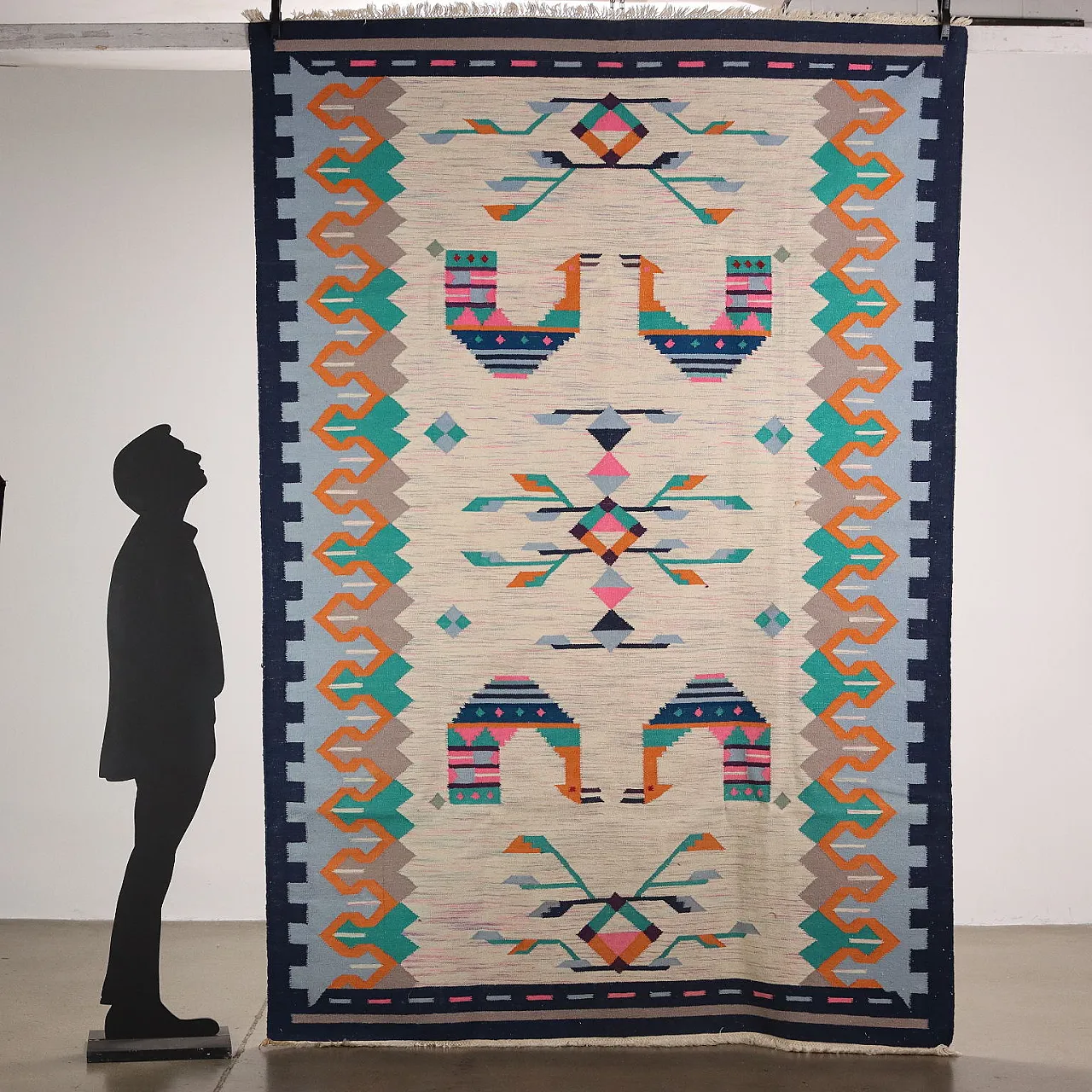 Polish cotton and wool carpet, late 20th century 2