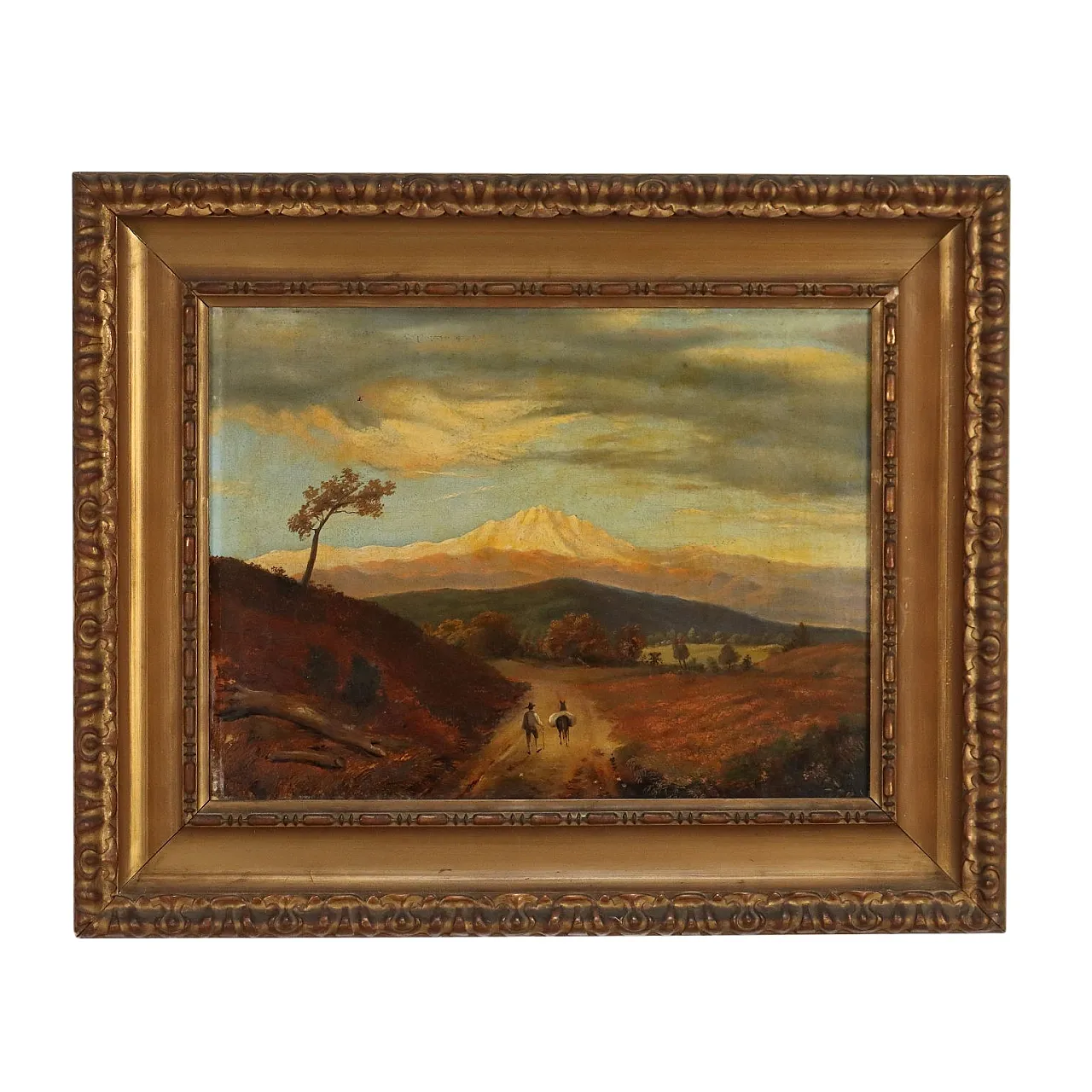 Scorcio di Campagna con Figure, olio su tela, '800 1