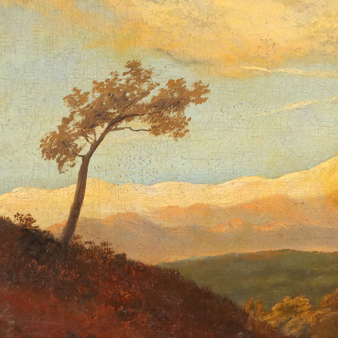 Scorcio di Campagna con Figure, olio su tela, '800 4