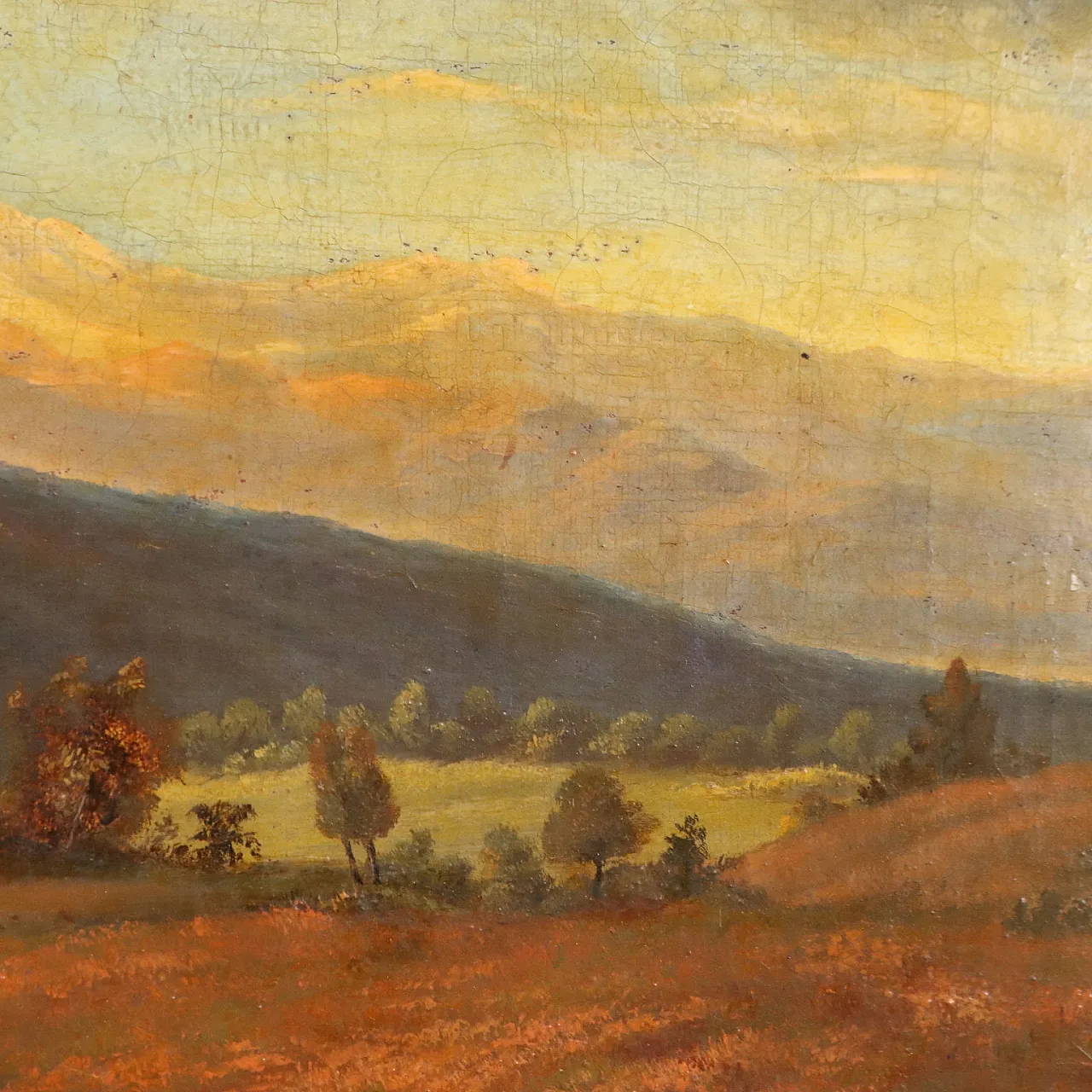 Scorcio di Campagna con Figure, olio su tela, '800 5