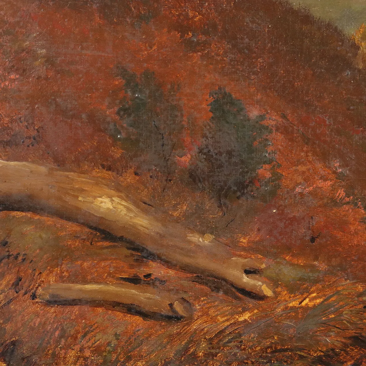 Scorcio di Campagna con Figure, olio su tela, '800 6