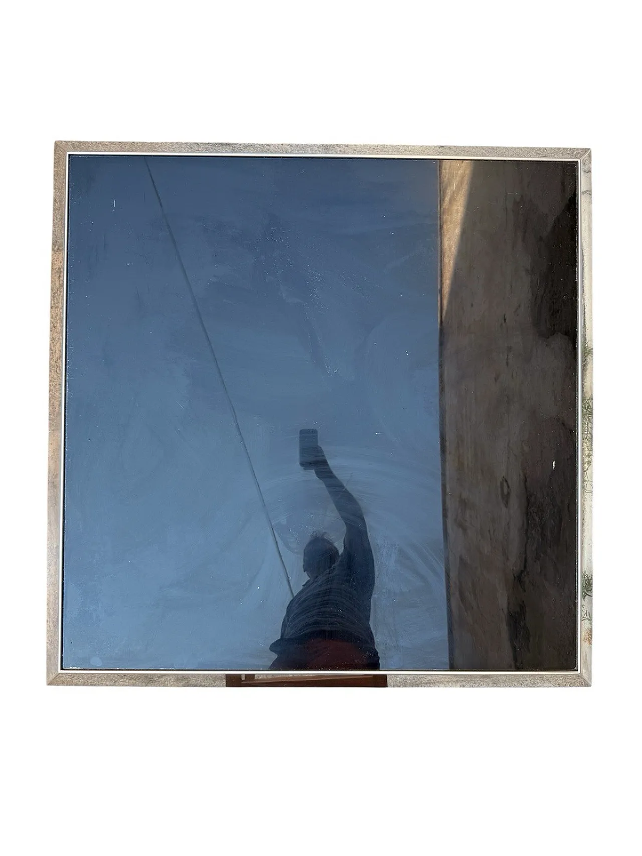 Smoked glass and steel coffee table, 1970s 1