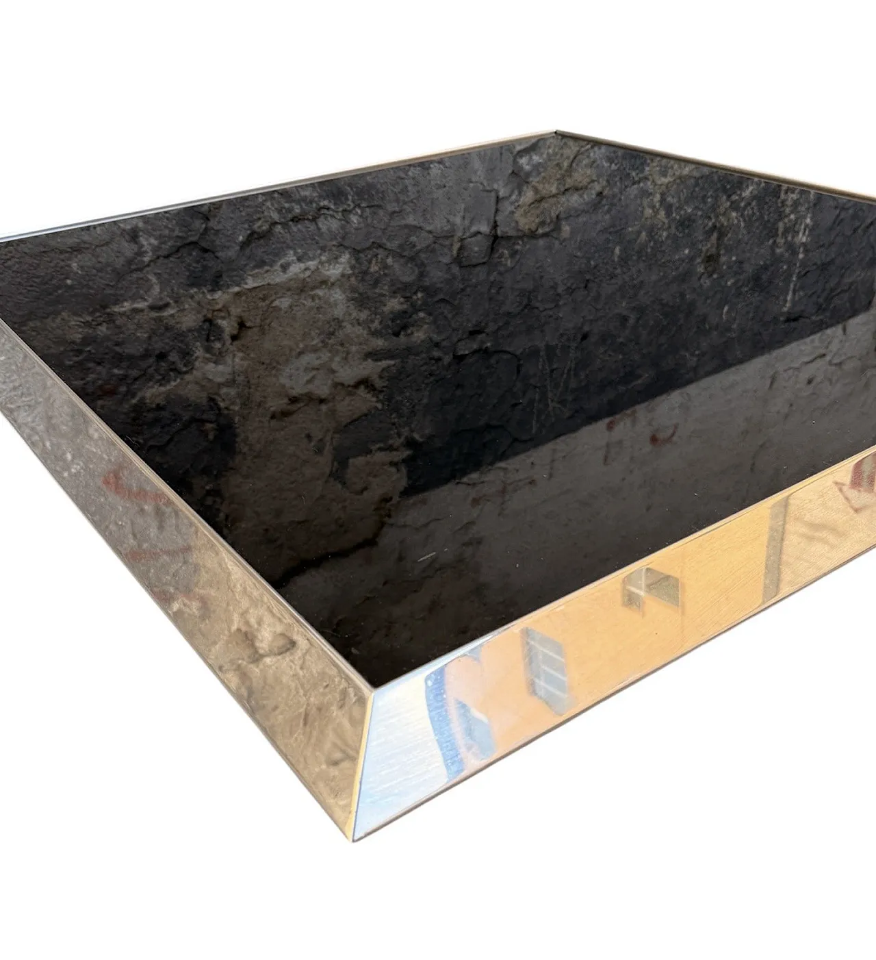 Smoked glass and steel coffee table, 1970s 5