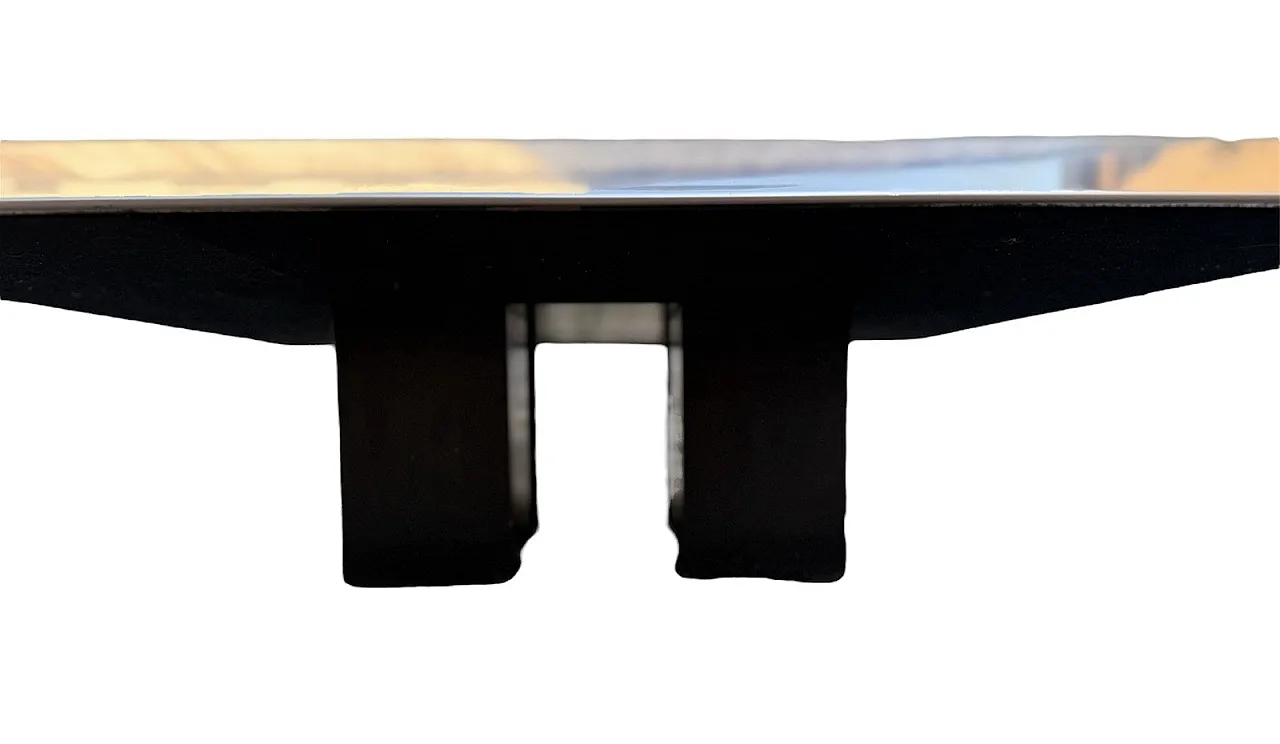 Smoked glass and steel coffee table, 1970s 7