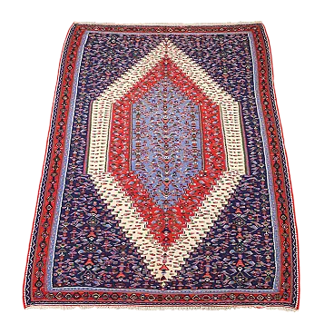 Tappeto Senne' Kilim in cotone e lana, nodo extrafine, '900