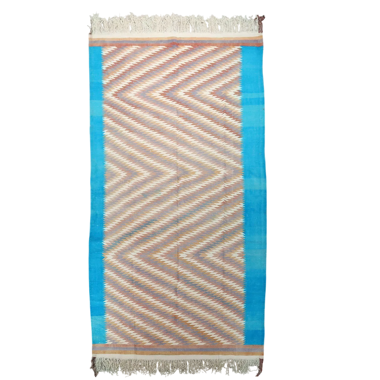 Tappeto Kilim in cotone e lana, nodo fine, realizzato a mano, '900 8