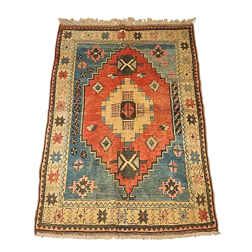 Tappeto Kars in lana, nodo grosso, realizzato a mano, '900