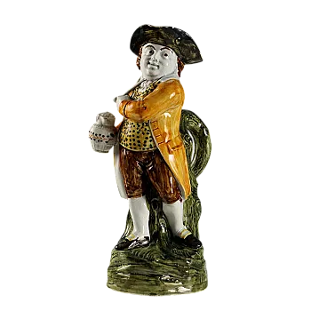 Brocca in ceramica di Toby Staffordshire, '800