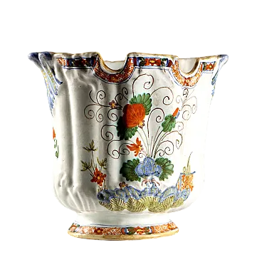 Affresco in maiolica dipinta con elementi in rilievo, '900