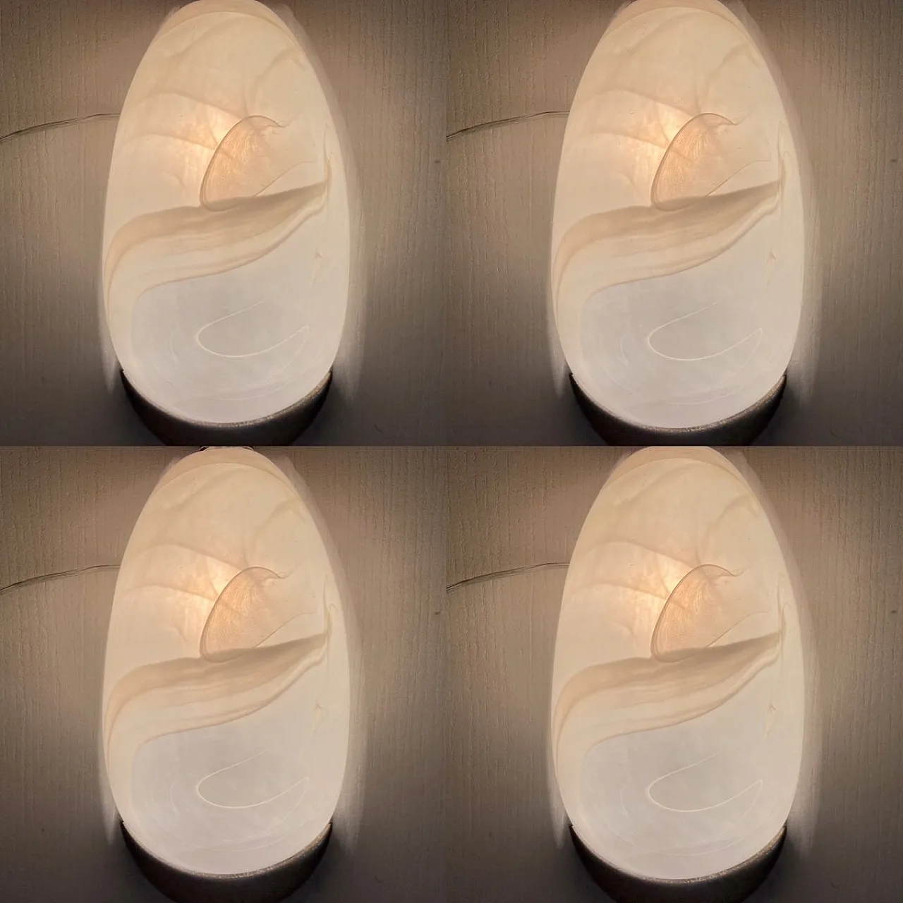 4 glass sconces, 1970s 9