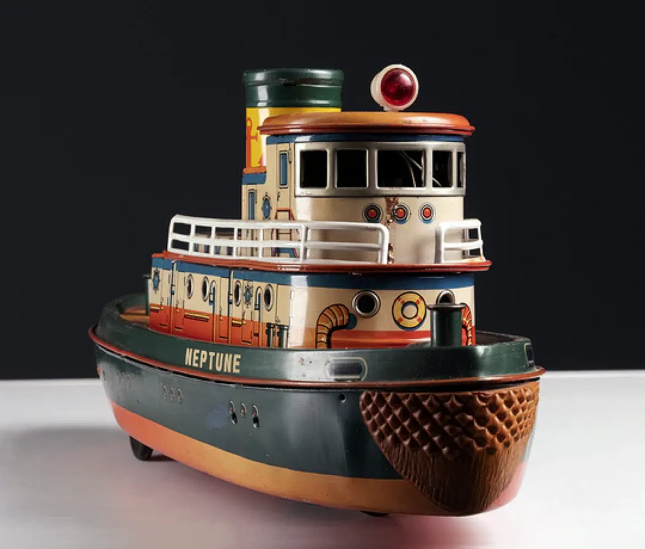 Tin toy tugboat, 1960s 4