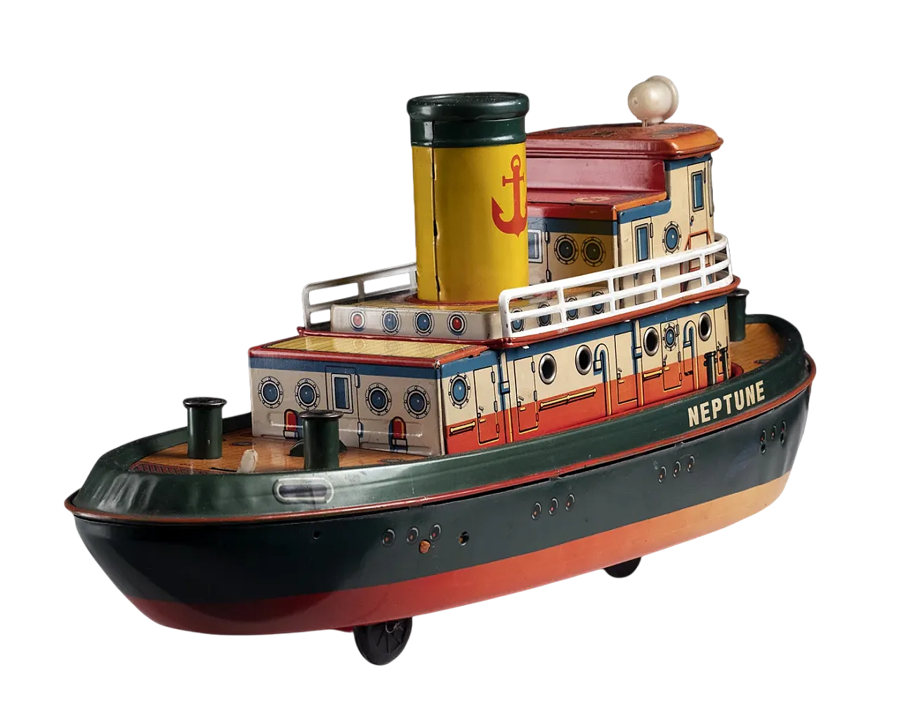 Tin toy tugboat, 1960s 8