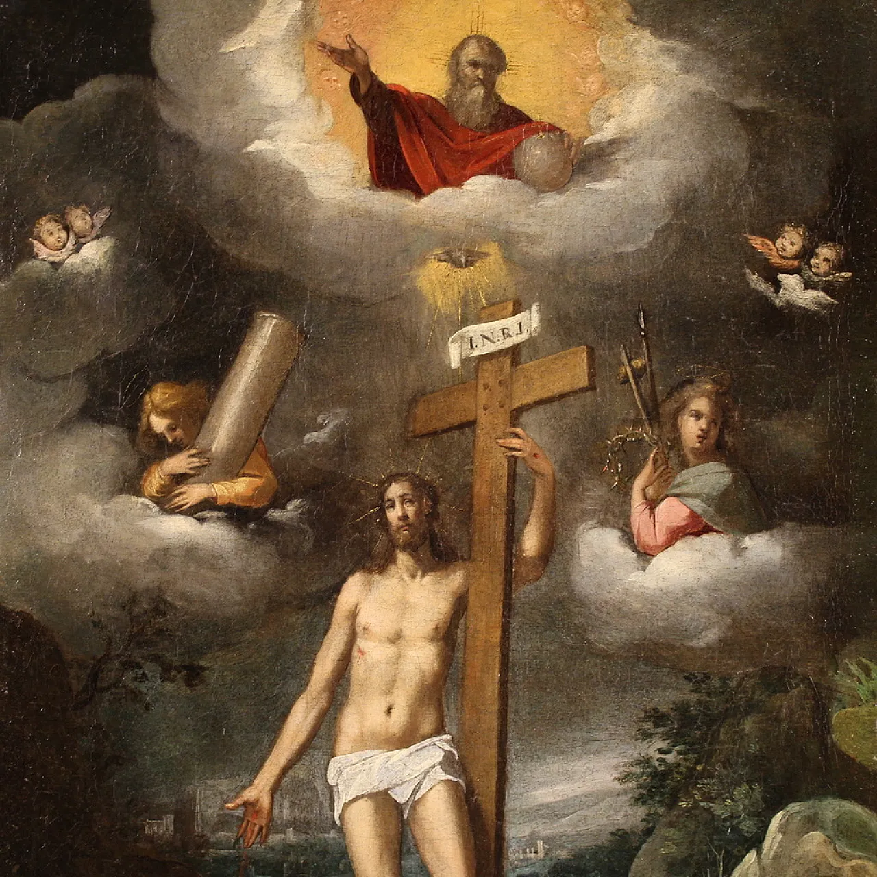 The Resurrection of Christ, oil painting on canvas, 17th century 4
