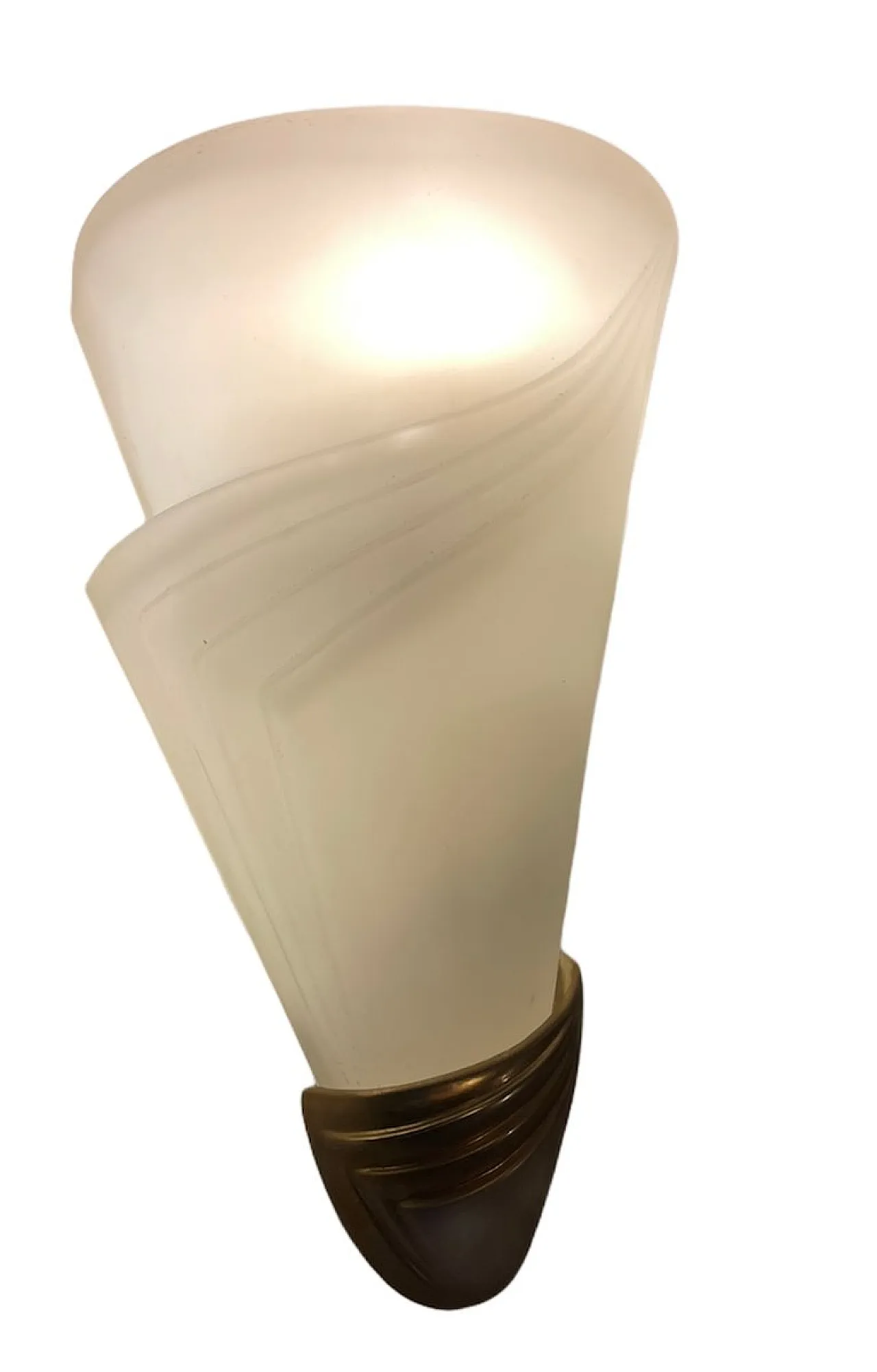 4 Applique in vetro opalino, anni '70 2