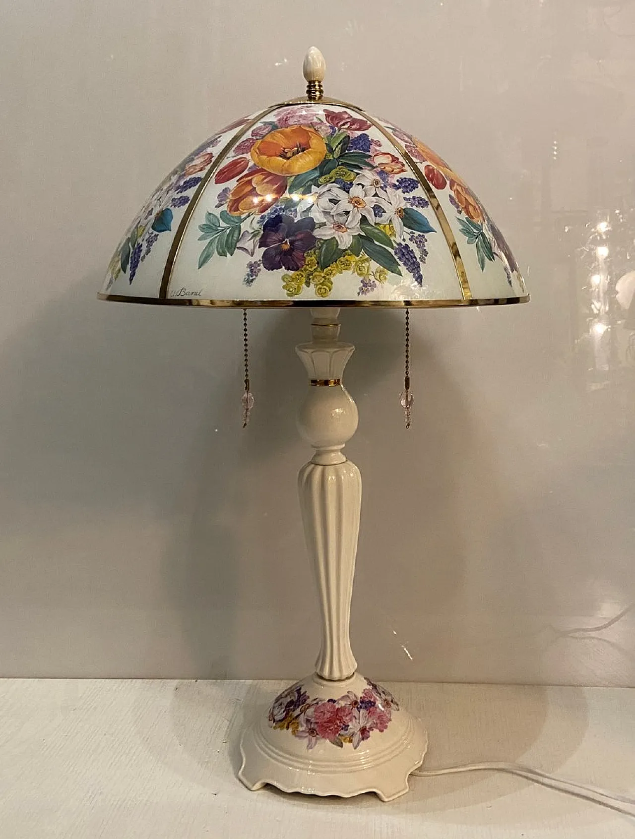 Flower table lamp by Ursula Band for The Bradford Exchange, early 21st century 1