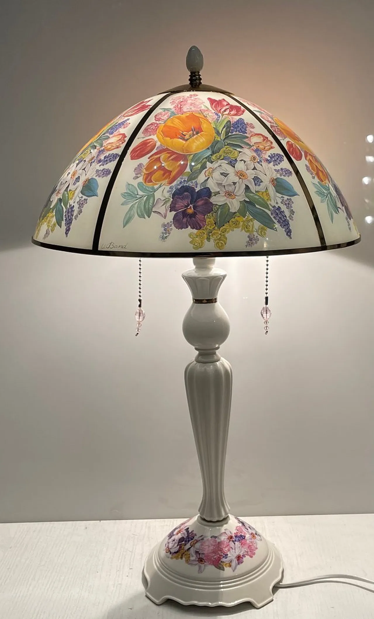 Flower table lamp by Ursula Band for The Bradford Exchange, early 21st century 3